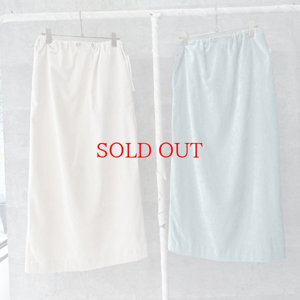 画像1: ●生産枠限り●期間限定掲載●【9/29 LIVEご紹介アイテム】ウエストコードで調整可能◎ベロアタッチスカート（予約/11） (1)