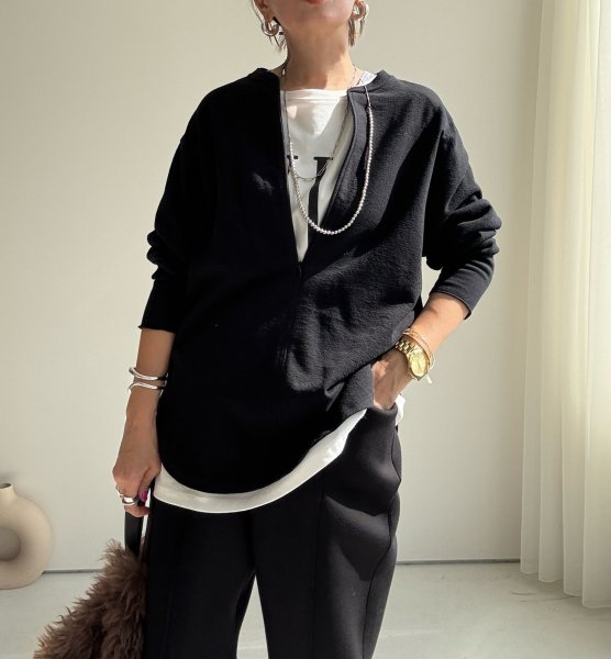 画像1: ●ジップ開閉でアレンジできちゃう【10/2 LIVEご紹介アイテム】ジップキーネックプルオーバー (1)