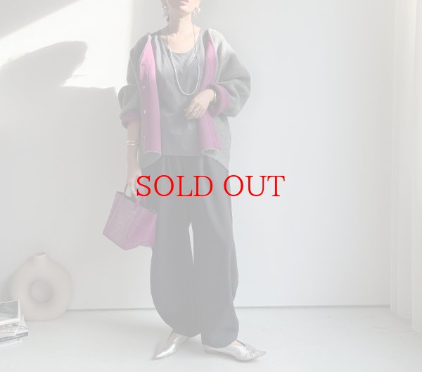 画像15: ◎SPECIAL PRICE◎期間限定●特別プライス●在庫限り●【10/2 LIVEご紹介アイテム】Wフェイス配色ウールカーデジャケット (15)