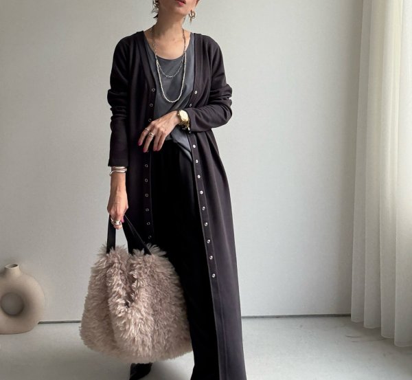 画像5: ●前後着用可能【10/2 LIVEご紹介アイテム】2WAYロングカーデワンピ (5)