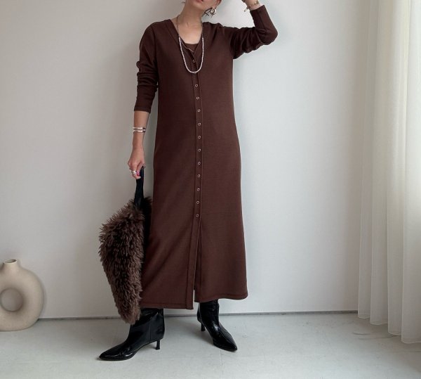 画像8: ●前後着用可能【10/2 LIVEご紹介アイテム】2WAYロングカーデワンピ (8)