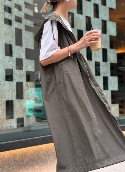 画像4: ●数量限定●オリジナル●ネオンラインが隠せる2WAY仕様【10/6 LIVEご紹介アイテム】ネオンラインフードジレ (4)