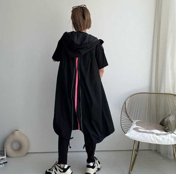 画像14: ●数量限定●オリジナル●ネオンラインが隠せる2WAY仕様【10/6 LIVEご紹介アイテム】ネオンラインフードジレ (14)