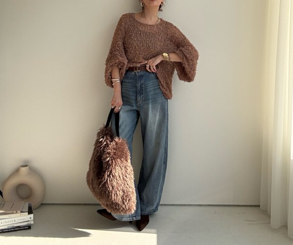 画像6: ●素材感が可愛い◎【10/14 LIVEアイテム】テープヤーンニット (6)