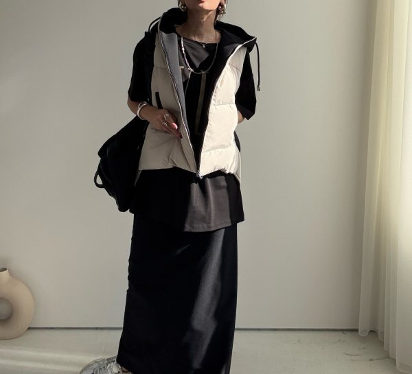 画像9: ●あの!!リブナローと同パターンの裏起毛登場!!【10/14 LIVEアイテム】美シルエット◎裏起毛ナロースカート (9)