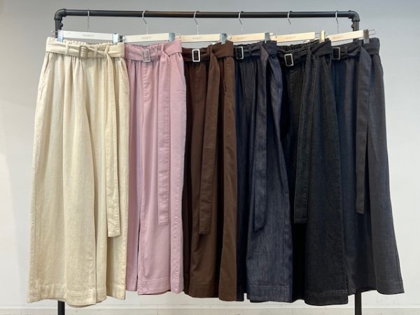 画像3: ●メーカー在庫限り●【3/31 LIVEアイテム】ベルトデザインワイドパンツ (3)