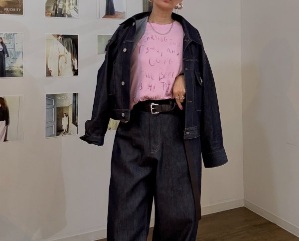 画像2: ●メーカー在庫限り●【3/31 LIVEアイテム】ベーシックデニムジャケット（セットアップ対応ボトム：スリーブデザインパンツ/ベルトデザインワイドパンツ） (2)