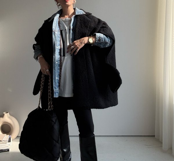 画像8: ●リバーシブル!!【10/23 LIVEアイテム】リバーシブルボアポンチョコート (8)