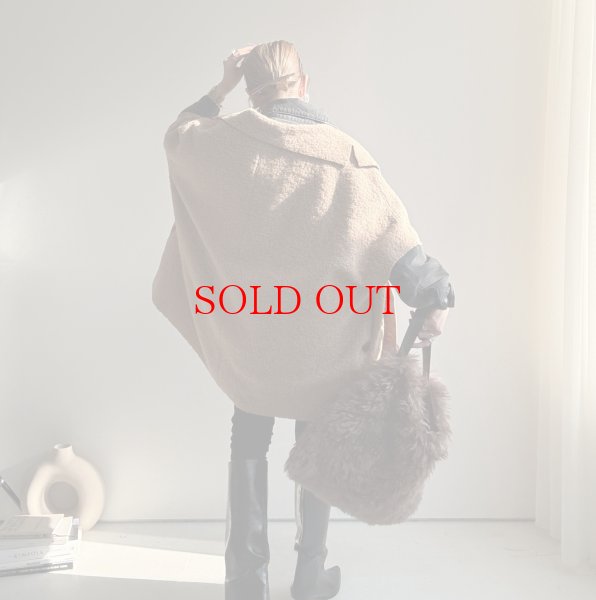 画像3: ●リバーシブル!!【10/23 LIVEアイテム】リバーシブルボアポンチョコート (3)