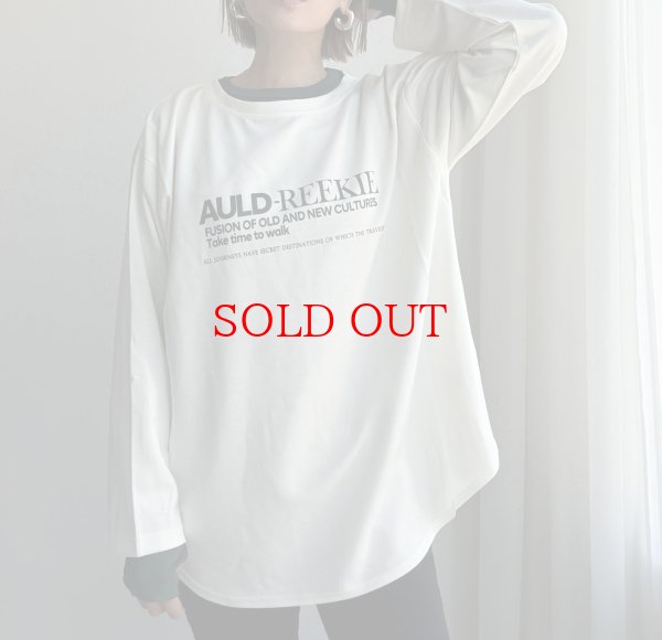 画像4: ●とっても着やすいポンチ素材ロンＴ【10/23 LIVEアイテム】もっちり着心地◎AULDロゴロンＴ (4)