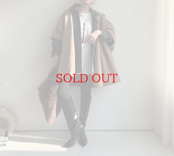 画像4: ●リバーシブル!!【10/23 LIVEアイテム】リバーシブルボアポンチョコート (4)