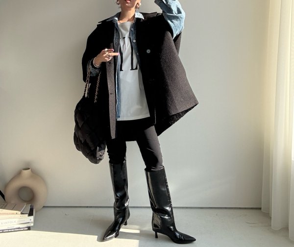 画像9: ●リバーシブル!!【10/23 LIVEアイテム】リバーシブルボアポンチョコート (9)