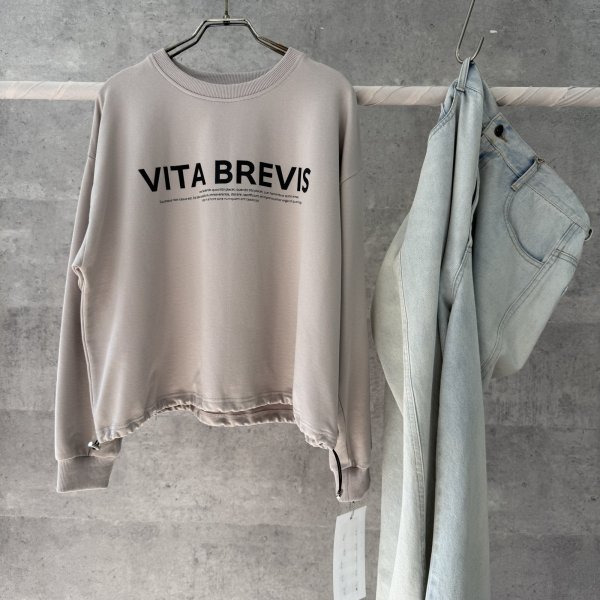 画像1: ●期間限定●ご予約10倍ポイント対象●【10/27 LIVEアイテム】ソフトポンチ素材でしっとりもっちり着心地◎インしないでいい丈◎ポンチロゴプルオーバー(予約/2) (1)