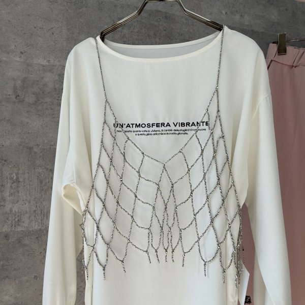 画像1: ●期間限定●ご予約10倍ポイント対象●【10/27 LIVEアイテム】2WAYビーズビスチェ(予約/2) (1)