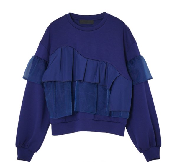 画像1: ●期間限定●ご予約5倍ポイント対象●【10/30 LIVEアイテム】シアーフリルレイヤードプルオーバー(予約/12) (1)