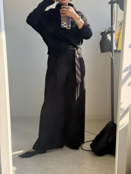 画像5: ●期間限定●ご予約5倍ポイント対象●【10/30 LIVEアイテム】ネクタイベルトデザインワイドパンツ(予約/12) (5)