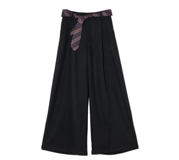 画像1: ●期間限定●ご予約5倍ポイント対象●【10/30 LIVEアイテム】ネクタイベルトデザインワイドパンツ(予約/12) (1)