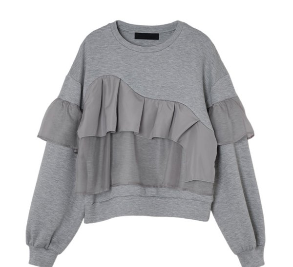 画像2: ●期間限定●ご予約5倍ポイント対象●【10/30 LIVEアイテム】シアーフリルレイヤードプルオーバー(予約/12) (2)