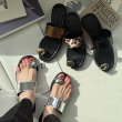 画像2: ●奇跡在庫のみ【6/9LIVEアイテム】メタルプレートトングサンダル (2)