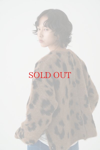 画像1: ●大人気！再々再々再生産決定‼︎●数量限定●【11/7 LIVEご紹介アイテム】前後2WAYレオパードシャギーニットカーディガン（予約/1-2） (1)