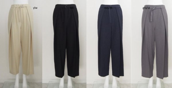 画像5: ●期間限定●数量限定●ご予約5倍ポイント対象●【11/7 LIVEご紹介アイテム】ラップスタイルタックパンツ（予約/1-2） (5)