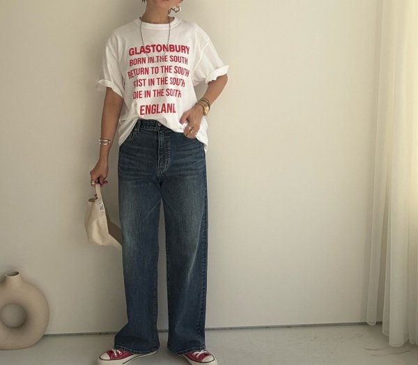 画像4: ●期間限定●数量限定●ご予約5倍ポイント対象●【11/7 LIVEご紹介アイテム】ストレッチストレートワイドデニム（予約/1-2） (4)