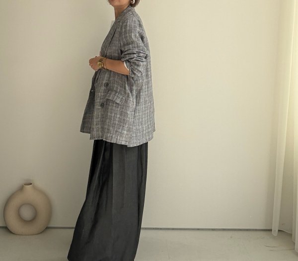 画像8: ●期間限定●数量限定●ご予約5倍ポイント対象●【11/7 LIVEご紹介アイテム】ギャザースリーブリネンジャケット（予約/2-3） (8)