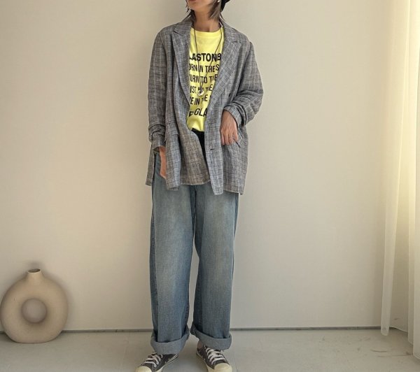 画像2: ●期間限定●数量限定●ご予約5倍ポイント対象●【11/7 LIVEご紹介アイテム】ギャザースリーブリネンジャケット（予約/2-3） (2)