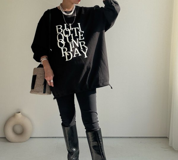 画像3: ●期間限定●数量限定●ご予約5倍ポイント対象●【11/7 LIVEご紹介アイテム】ランダムロゴオーバースエット（予約/1-2） (3)