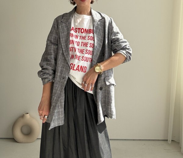 画像6: ●期間限定●数量限定●ご予約5倍ポイント対象●【11/7 LIVEご紹介アイテム】ギャザースリーブリネンジャケット（予約/2-3） (6)