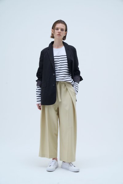 画像4: ●期間限定●数量限定●ご予約5倍ポイント対象●【11/7 LIVEご紹介アイテム】ラップスタイルタックパンツ（予約/1-2） (4)