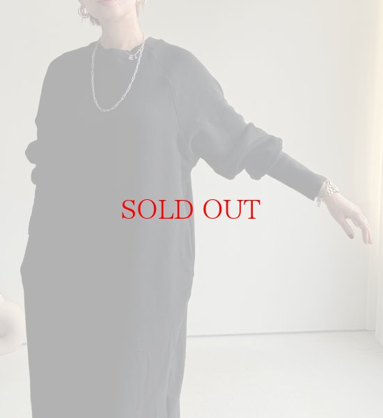 画像1: ●数量限定●裏毛布シリーズ●【11/11 LIVEアイテム】裏毛布リブ袖ワンピ (1)