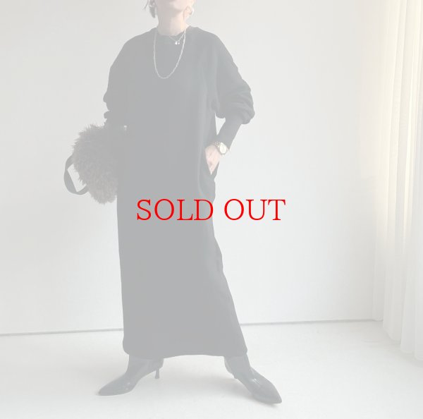 画像3: ●数量限定●裏毛布シリーズ●【11/11 LIVEアイテム】裏毛布リブ袖ワンピ (3)