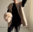 画像1: ●アウターにあわせても◎【11/14 LIVEアイテム】フレンチスリーブボアベスト (1)