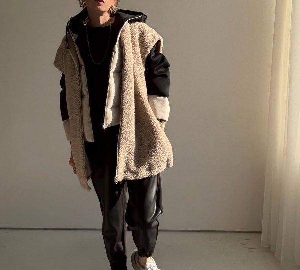 画像7: ●アウターにあわせても◎【11/14 LIVEアイテム】フレンチスリーブボアベスト (7)