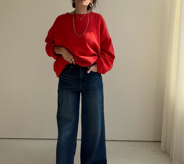 画像1: ●数量限定●生産数限り●【11/14  LIVEアイテム】裏起毛ストレッチ美脚ワイドデニム（メーカー確認後お取り寄せ） (1)