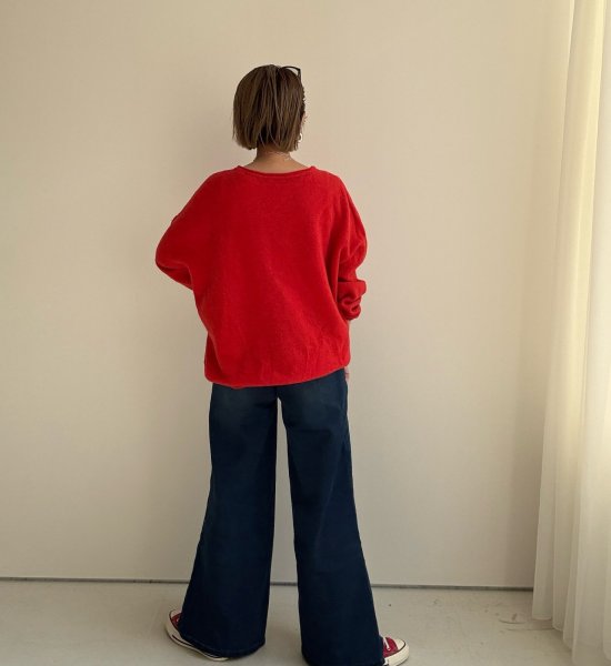 画像4: ●数量限定●生産数限り●【11/14  LIVEアイテム】裏起毛ストレッチ美脚ワイドデニム（メーカー確認後お取り寄せ） (4)