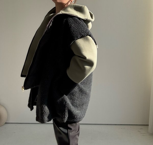 画像8: ●アウターにあわせても◎【11/14 LIVEアイテム】フレンチスリーブボアベスト (8)