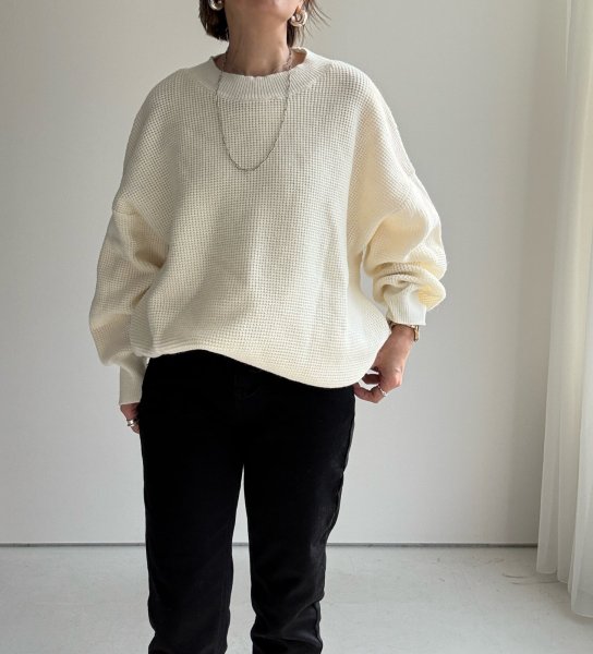 画像6: ●ゆるっとオーバーシルエットが可愛い◎ワッフルオーバーニット【LIVEご紹介アイテム】 (6)