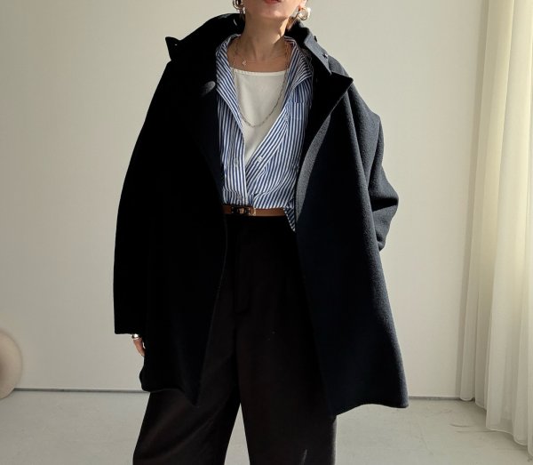 画像5: ●アウターフェア【11/18 LIVEアイテム】ドルマンオーバーウールコート (5)