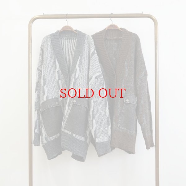 画像8: ●期間限定●【11/24 LIVEアイテム】デニムポケットミックスカラーニットカーデ（予約/1） (8)