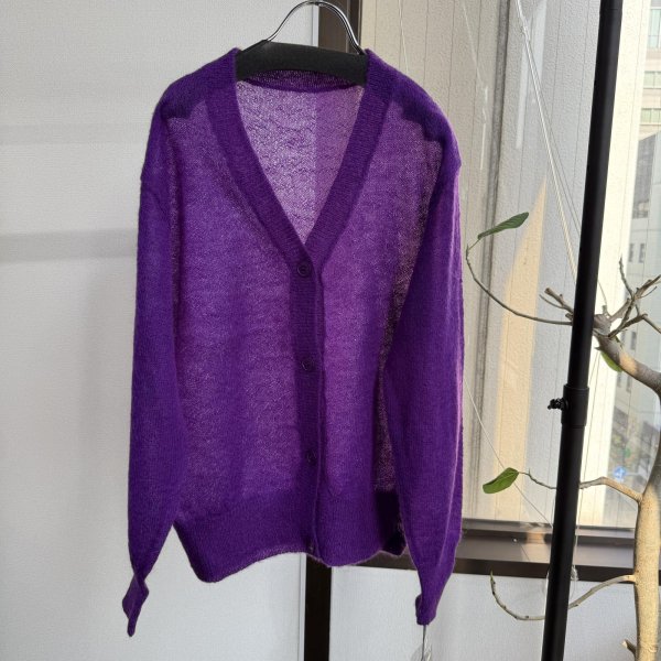 画像2: ●メーカー在庫限り●半額SALE●30日まで●【11/28 LIVEアイテム】モヘヤ混パープルカーデ (2)