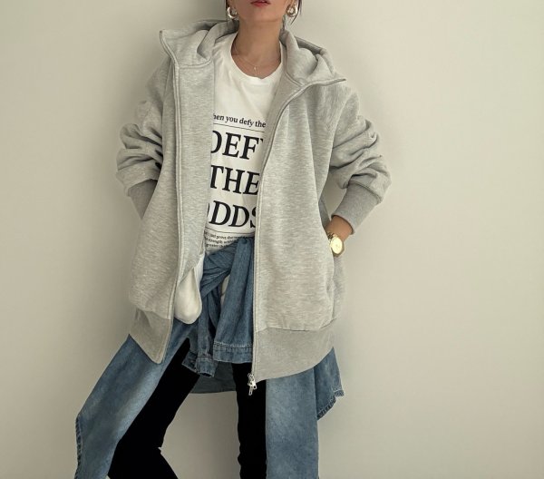 画像14: ●裏起毛◎スタンドフーディジップパーカー【12/2LIVEアイテム】（メーカー確認後お取り寄せ） (14)