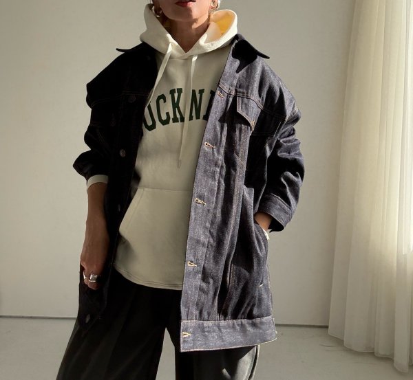 画像5: ●大人のカジュアルスタイルに【12/2 LIVEアイテム】裏起毛ロゴフーディ (5)