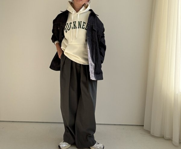 画像6: ●大人のカジュアルスタイルに【12/2 LIVEアイテム】裏起毛ロゴフーディ (6)