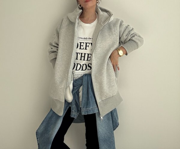 画像15: ●裏起毛◎スタンドフーディジップパーカー【12/2LIVEアイテム】（メーカー確認後お取り寄せ） (15)