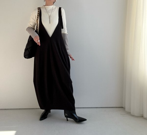 画像9: ●肩紐調整可能【12/9 LIVEアイテム】裏起毛コクーンワンピ (9)