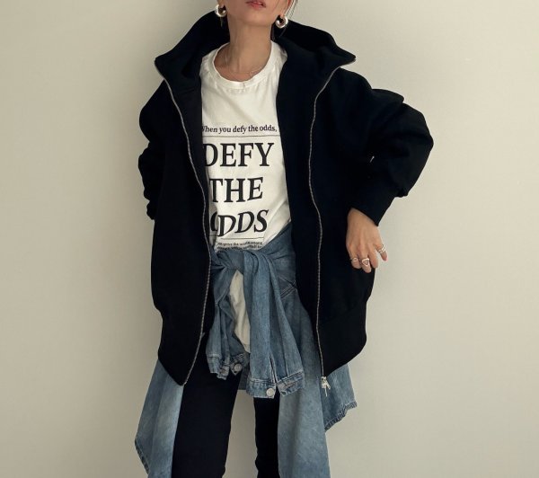 画像2: ●裏起毛◎スタンドフーディジップパーカー【12/2LIVEアイテム】（メーカー確認後お取り寄せ） (2)