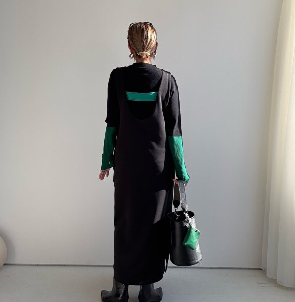 画像7: ●びよーんと伸びるリブニット【12/9 LIVEアイテム】配色アームウォーマーリブニット (7)