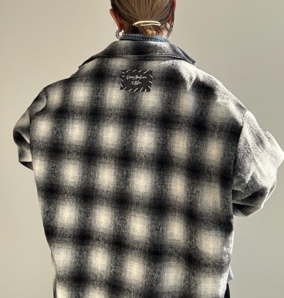 画像1: ●期間限定●ご予約5倍ポイント対象●【12/6 LIVEアイテム】オンブレネルシャツジャケット（予約/1） (1)